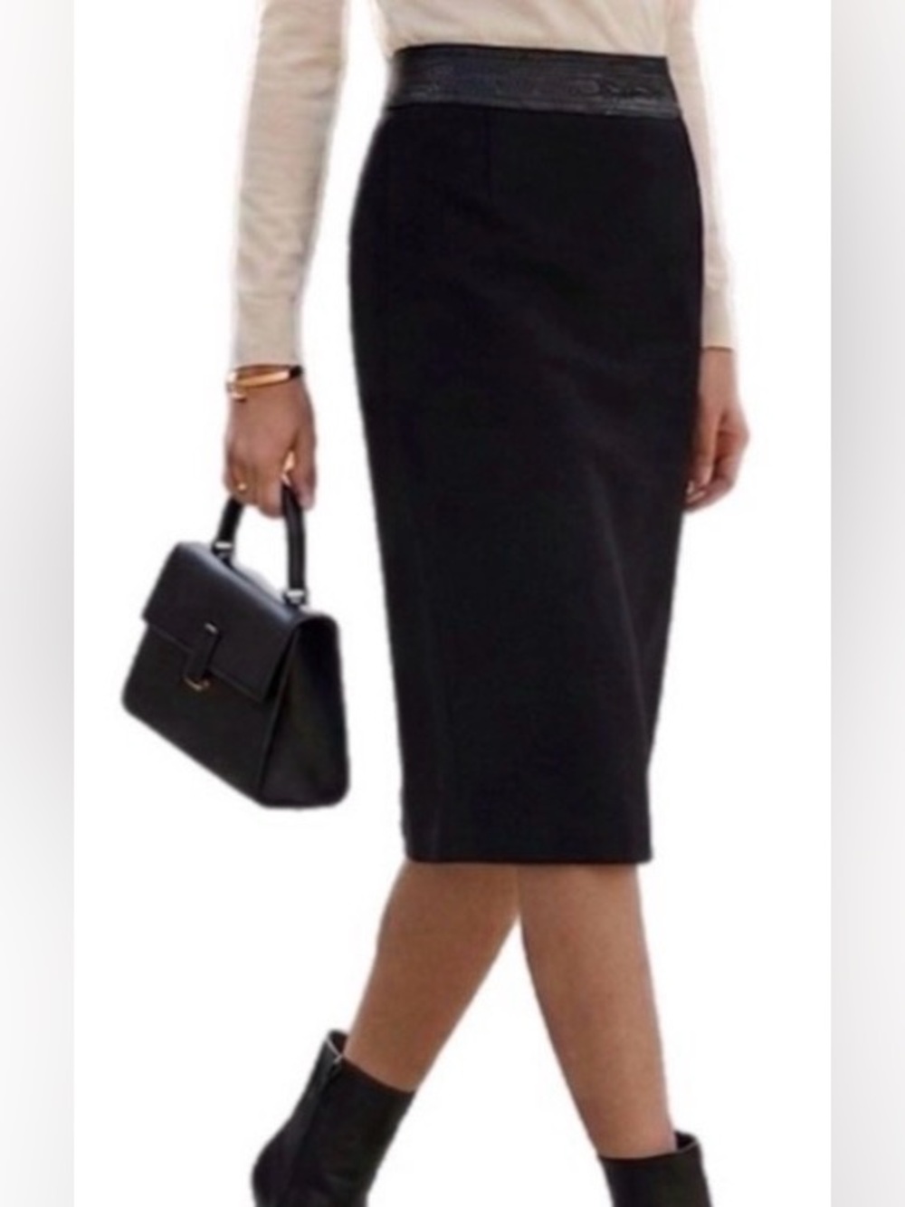 NWOT Sharagano Black Pencil Skirt
